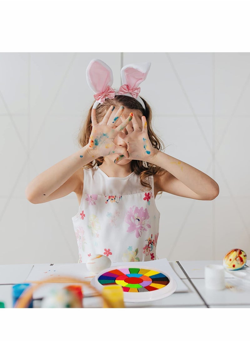 NIBEMINENT - Finger Painting Kit, 12 Pattern Stamps 25 Color Printing Pads Washable Colors Easy to clean Non-toxic Children's Toys - Image 1