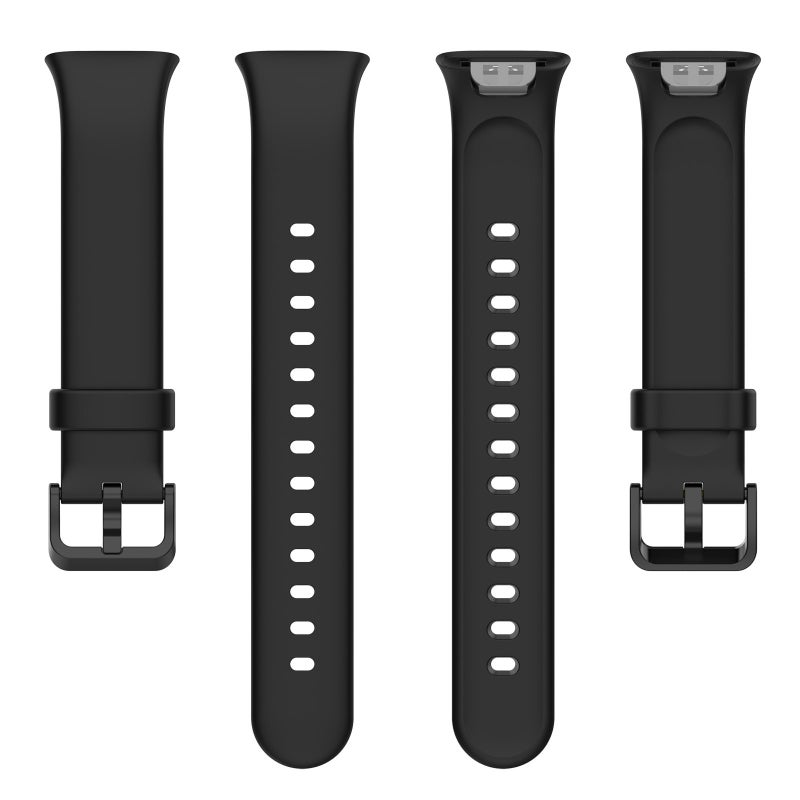 For Xiaomi Mi Band 7 Pro Solid Color Silicone Watch Band(Black) - Image 3