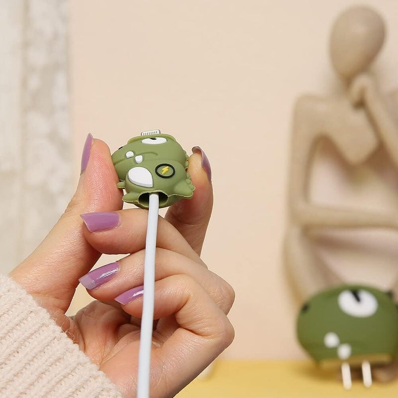 INEFABLE حامي كابل مع غلاف كرتوني ثلاثي الأبعاد لطيف لشاحن آيفون 18 واط و 20 واط لآيفون 14 13 12 11 برو ماكس مجموعة أكمام حماية كابل الشحن الكامل - 1 - Image 5