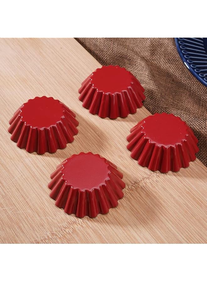 S-TOP Mini Tart Tins Molds Set of 12 for Baking Egg Tarts/Pudding/Quiche/Muffin/Pies - Image 4