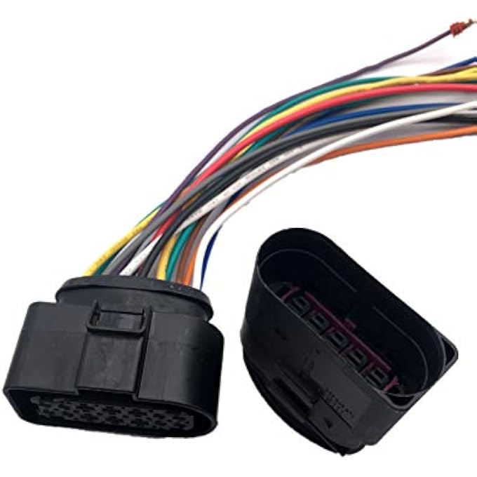 IBVIBV Aokus Xenon Headlight 10 To 14 Pin Wiring Harness Connector Plug Adapter Compatible With Vw Audi - Image 3