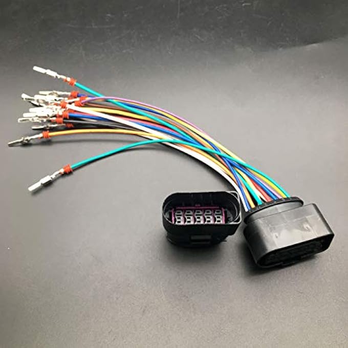 IBVIBV Aokus Xenon Headlight 10 To 14 Pin Wiring Harness Connector Plug Adapter Compatible With Vw Audi - Image 4