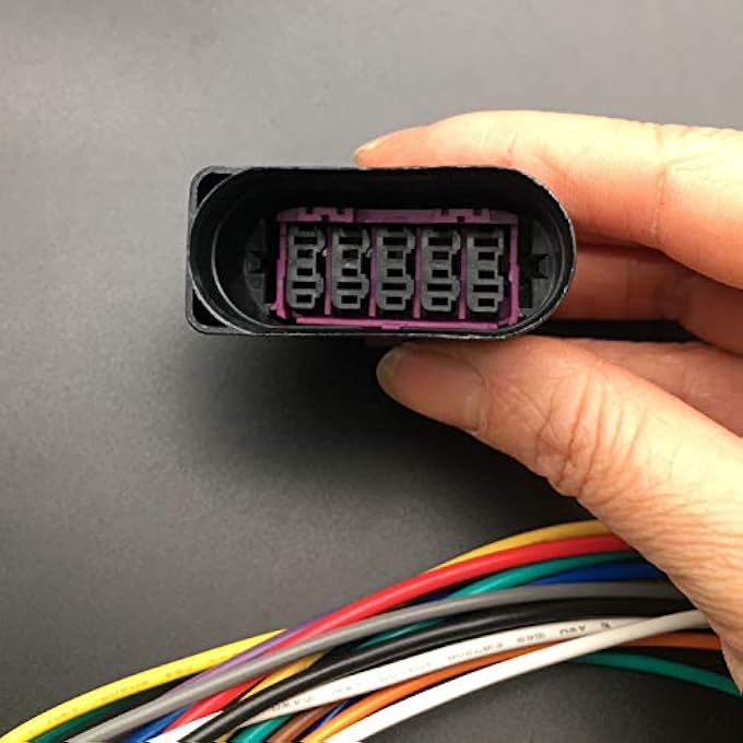 IBVIBV Aokus Xenon Headlight 10 To 14 Pin Wiring Harness Connector Plug Adapter Compatible With Vw Audi - Image 5