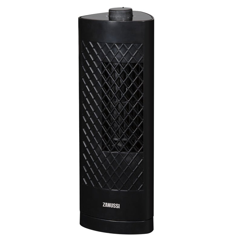ZANUSSI Zanussi 13 Inch Lightweight Portable Mini Tower Fan 3 Speeds WideAngled Oscillation Powerful Airflow Quiet Operation Perfect For Homes Or Office Black  ZNTF1321B 