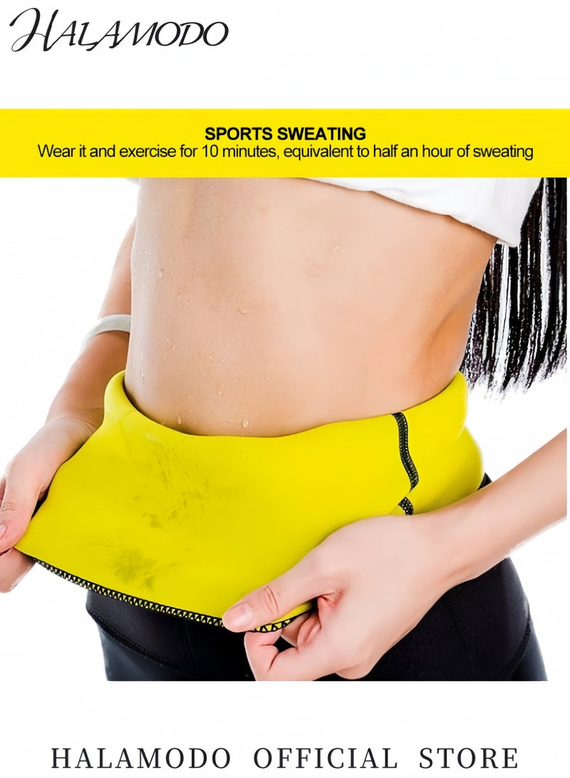 HALAMODO 3PCS Women’s Thermal Slimmer Neoprene Set Fitness Vest Leggings and Waist Support Belt for Yoga Fitness Jogging Climbing Sauna  - Image 3