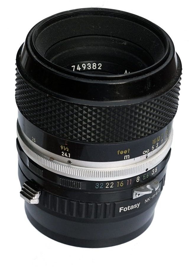 Fotasy - Manual NK Lens to M4/3 Adapter, F Mount to MFT, Compatible with Nikon F lens Panasonic G7 G9 GF8 GF90 GH5 II GX7 GX9 GX850 G90 G91 G95 Olympus E-M1 E-M5 E-M10 I II III E-PM2 E-PM1 Pen-F E-M1X - Image 1