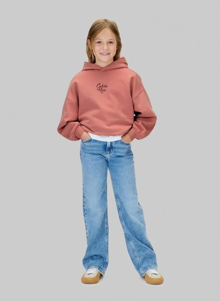 Calvin Klein Jeans  Youth Graphic Pullover Hoodie for Women | Best Price UAE