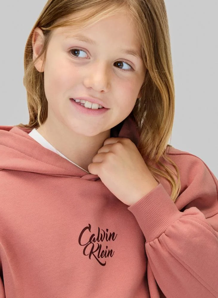 Calvin Klein Jeans  Youth Graphic Pullover Hoodie for Women | Best Price UAE