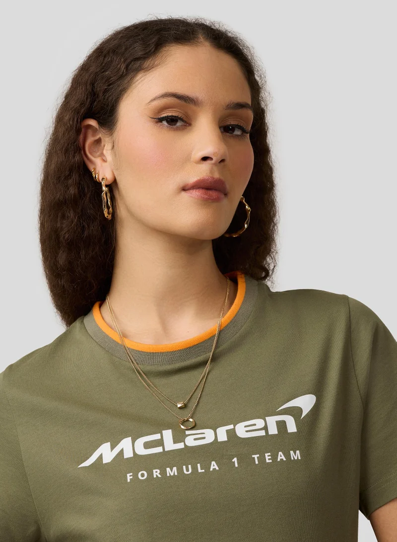 Mclaren  McLaren Essential Logo T-Shirt - Green - Womens for Women | Best Price UAE