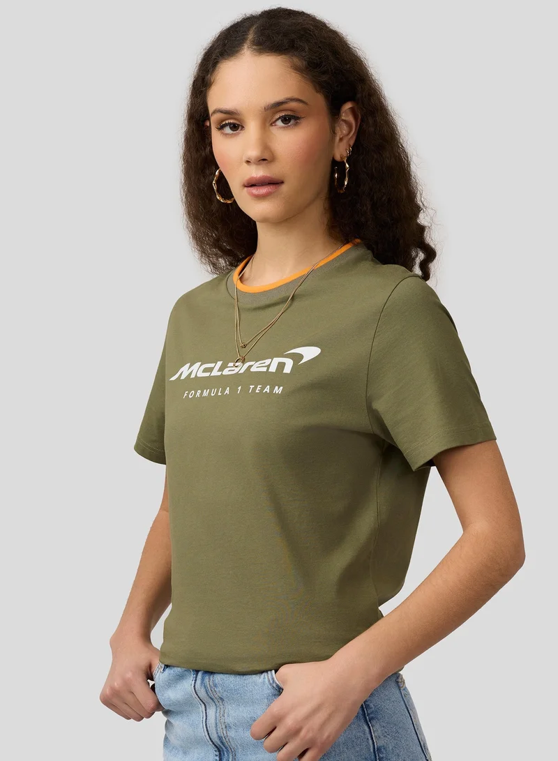 Mclaren  McLaren Essential Logo T-Shirt - Green - Womens for Women | Best Price UAE