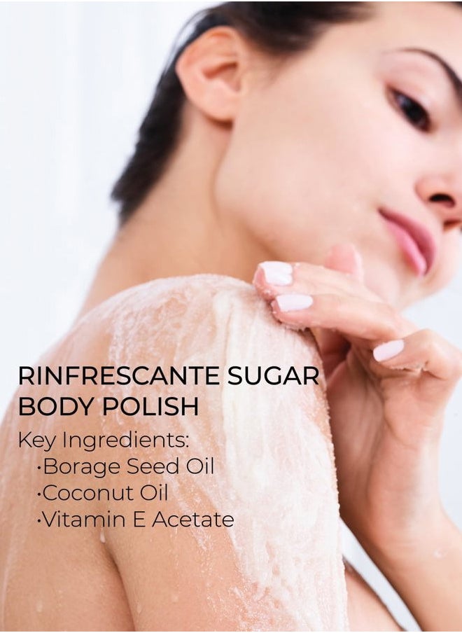 Borghese Rinfrescante Sugar Body Polish - Exfoliating Sugar Body Scrub with Coconut Oil & Vitamin E for Hydration, for All Skin Types, Scented  - Image 3