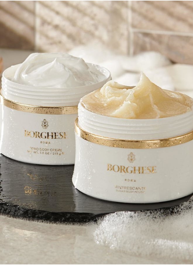 Borghese Rinfrescante Sugar Body Polish - Exfoliating Sugar Body Scrub with Coconut Oil & Vitamin E for Hydration, for All Skin Types, Scented  - Image 2