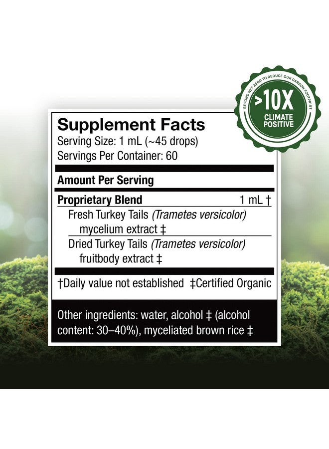 Host Defense Turkey Tail Extract Natural Immune System And Digestive Support Mushroom Supplement Plain 2 Fl Oz - Image 4