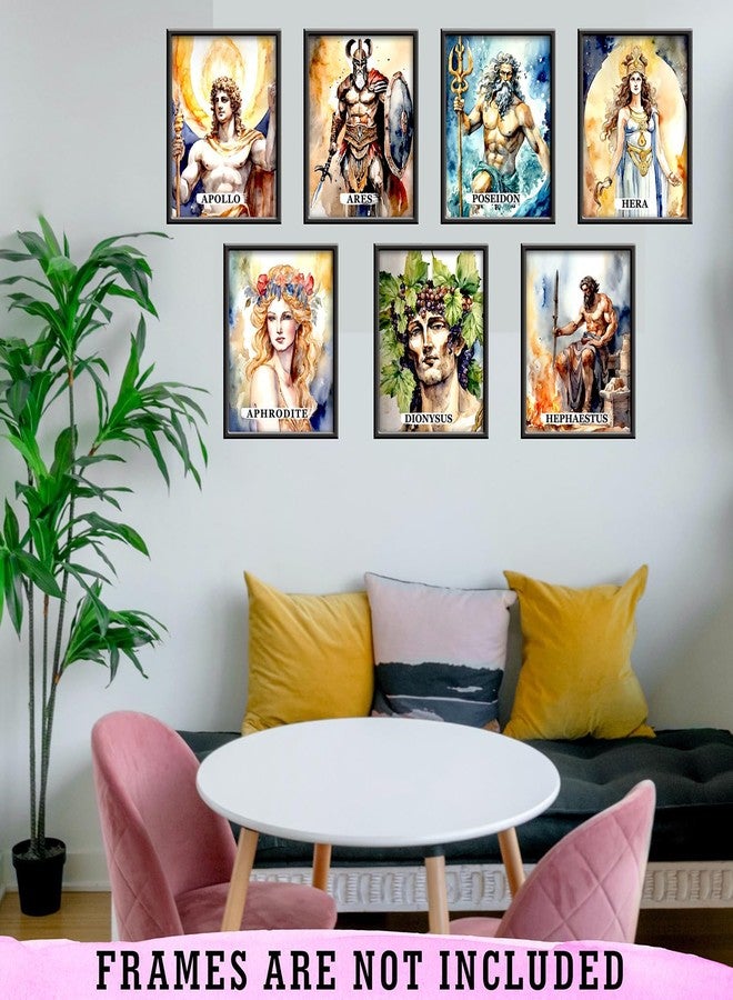 PARTH IMPEX Greek Mythology Wall Decor - Greek Gods Goddess Olympus Posters Collage Aesthetic Picture Watercolor Painting for Living Room Bedroom Greek Themed Medieval Mythical Art Prints - 8x10 UNFRAMED Photos - Image 3