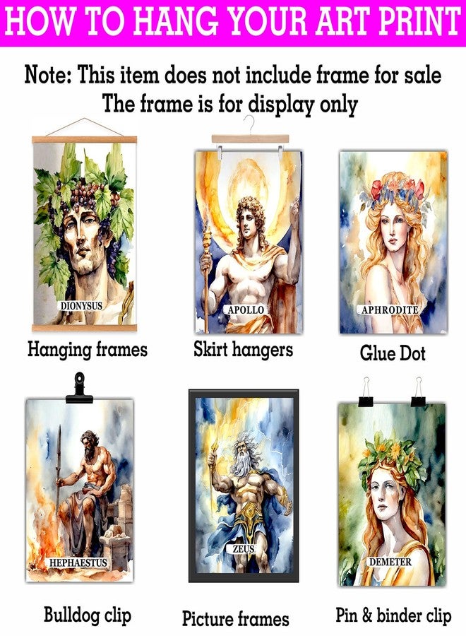 PARTH IMPEX Greek Mythology Wall Decor - Greek Gods Goddess Olympus Posters Collage Aesthetic Picture Watercolor Painting for Living Room Bedroom Greek Themed Medieval Mythical Art Prints - 8x10 UNFRAMED Photos - Image 5