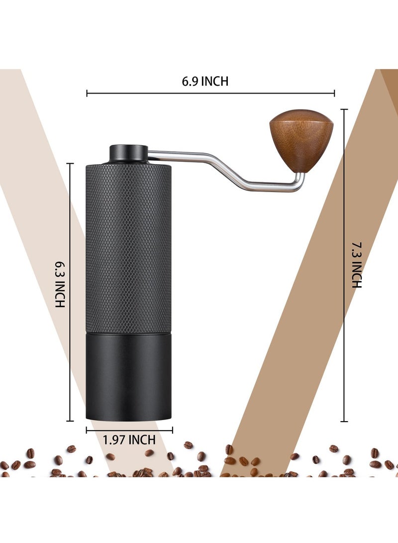 Manual Coffee Grinder,Hand Coffee Grinder with 7 Stainless Steel Conical Burr for Drip Coffee, Capacity 25g ,French Press,Pour Over,Turkish Brew,especially for Espresso Commercial Coffee Maker - Image 3