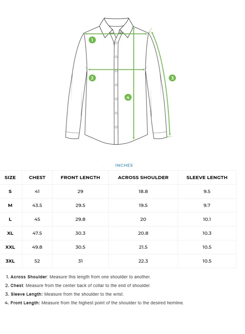 THE BEAR HOUSE Men's Cotton Shirt | Casual & Formal Long Sleeve Slim Fit | Classic Button-Down, Office & Everyday Wear, Comfortable & Breathable Fabric
