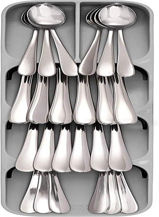 Toriox Drawer Storage Organizer Tray, Kitchen Cutlery Spoon Fork Storage, Kitchen Utensil Rack Holder Cutlery Divider Box (Multicolor) - Image 1