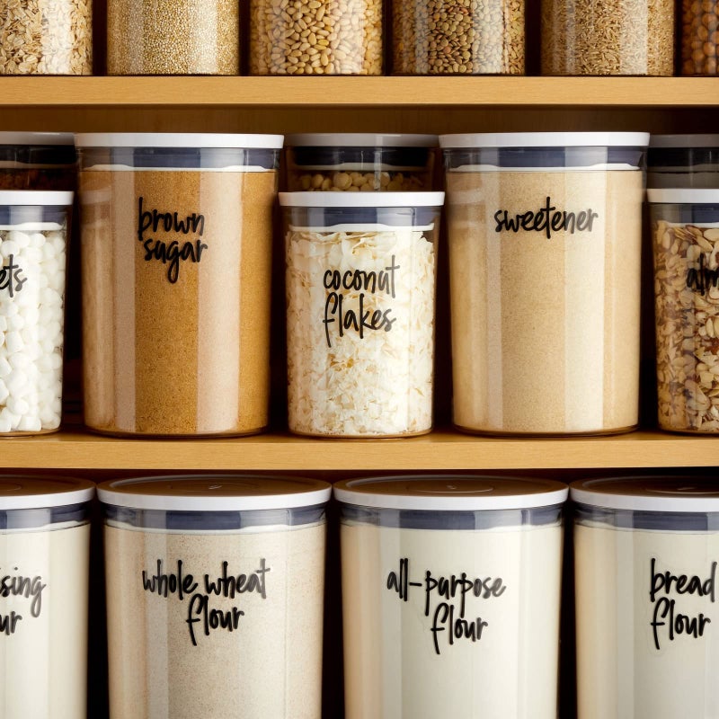Talented Kitchen Pantry Labels for Food Containers - 157-Piece, Black Script Vinyl - Jar & Bin Labels & Food Storage Organization Stickers - Image 3