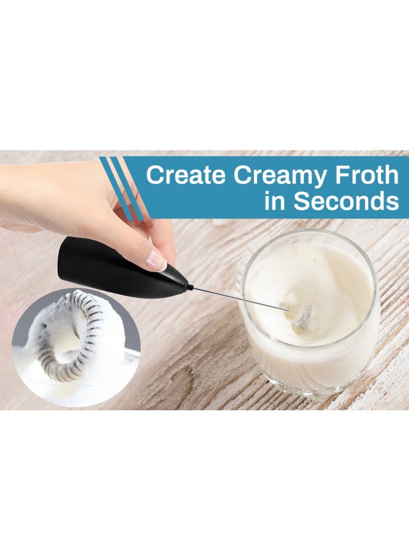 CleanWave - The Pure Effect Milk Frother Handheld - Battery Operated Electric Whisk for Coffee, Latte, Cappuccino, Matcha & More – Mini Mixer & Foamer for Barista-Style Drinks at Home  - Image 2