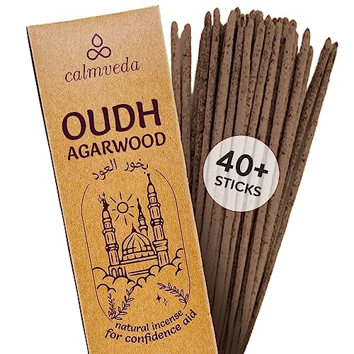 Mystic Oud Agarwood Incense Sticks  40Sticks 9 inch Thick Natural Resin Incense Made from Assam Oudh Chips Clean Charcoal Free  Infuse Luxury with These Exotic Oud Incense Burn Time 45 mins