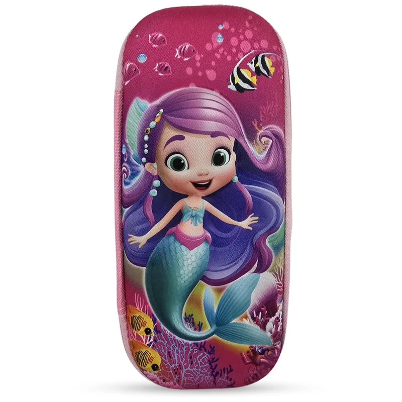 كوكوبي Cocobee Mermaid Blue Pencil Case With Internal Mesh Pocket, Sturdy Build, Zipper Closure – Girls, 3+ Years, Multicolor