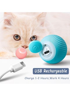 RTYY Interactive Cat Ball Toy, Intelligent Cat Toys with LED Lights, Automatic Moving Rolling Ball for Indoor Cats, Cat Automatic Toy  - Image 4