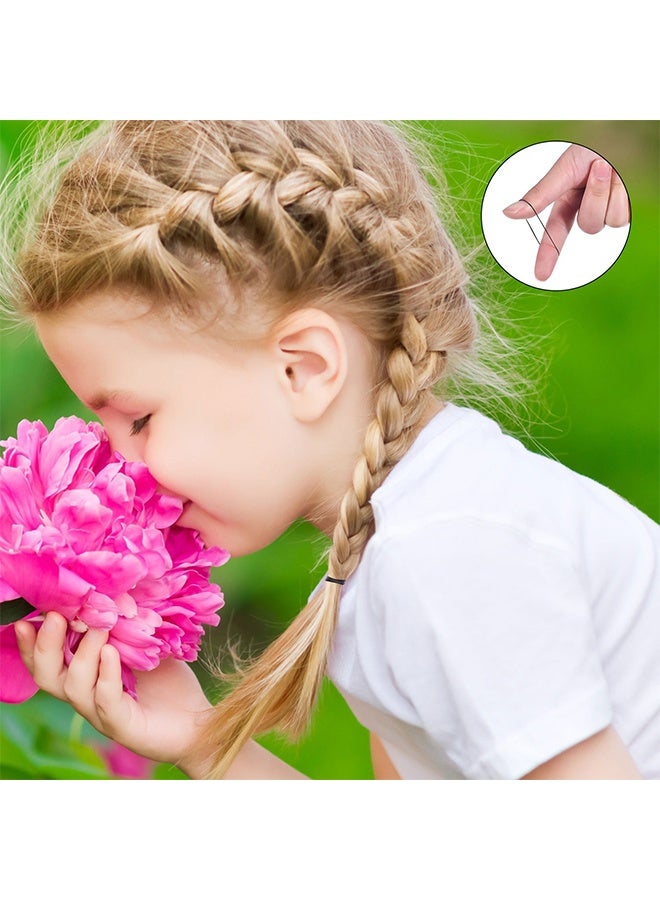 HY Rubber Band Hair Band Children Hair Tie Twist Braid Leather Band High Elasticity Durable Anti-Aging Holster Mini Rubber Bands Soft Elastic Bands for Kid Hair Braids Hair - Image 4