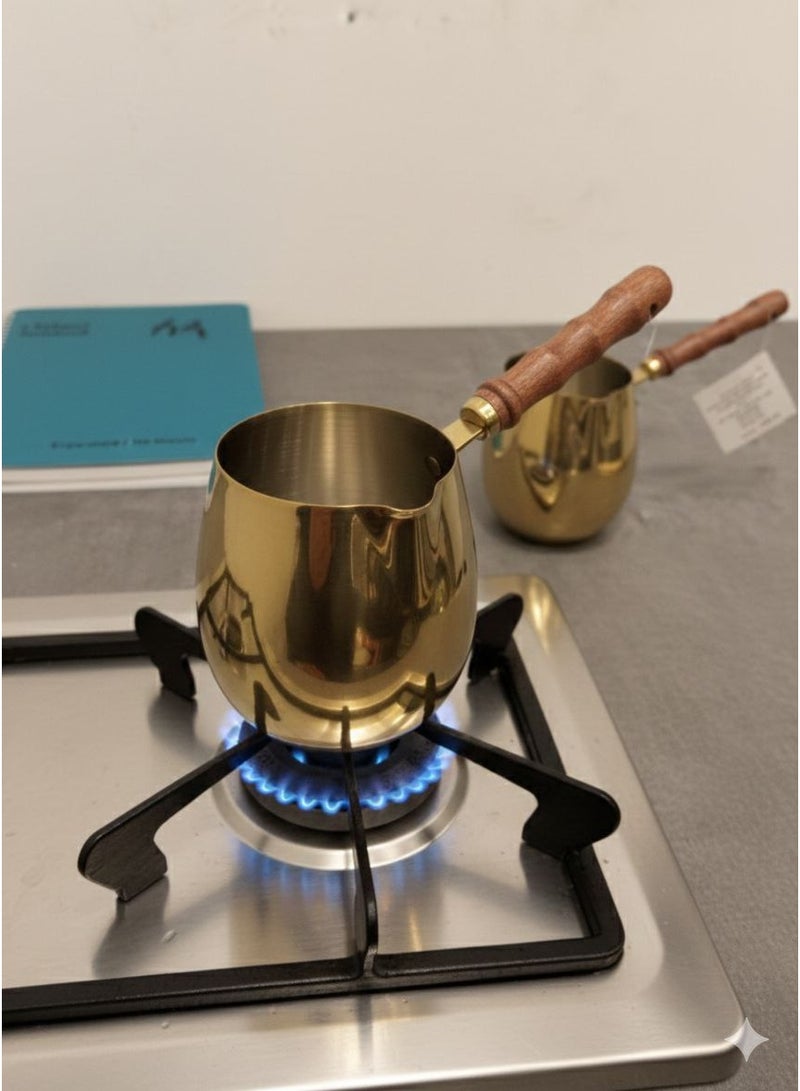 300ml Coffee Pot with Wooden Handle - Image 3