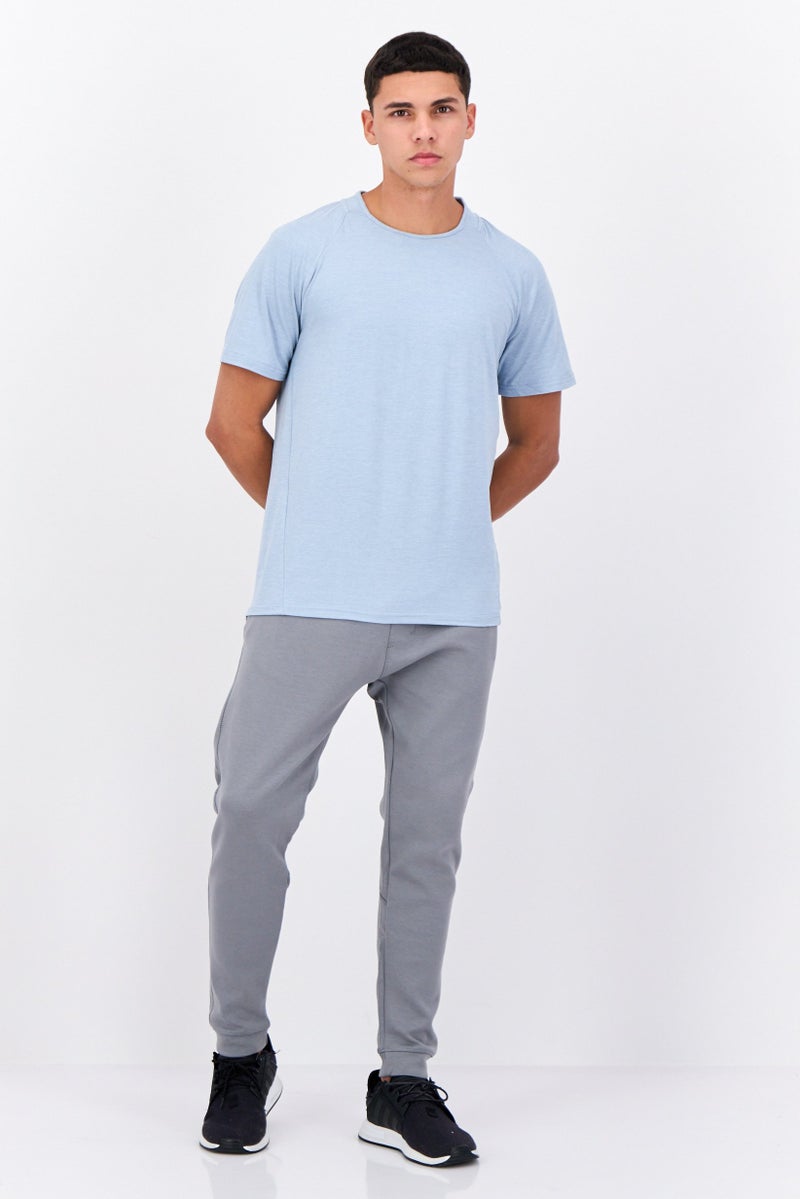 MOTION Men Sportswear Fit Short Sleeve Training T-Shirt, Light Blue - Image 4