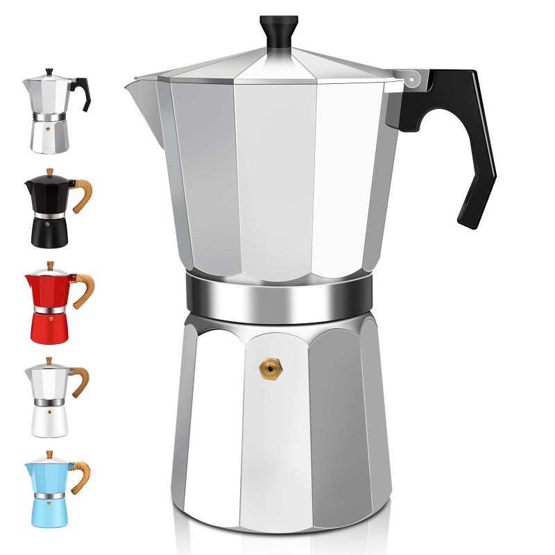 DITOSH 12 Cup Aluminum Espresso Stovetop Moka Pot Express Coffee Maker Percolator Italian Classic Mocha Coffee Machine for Italian and Cuban Cafe Brewing for Home  Camping 600ml 20oz