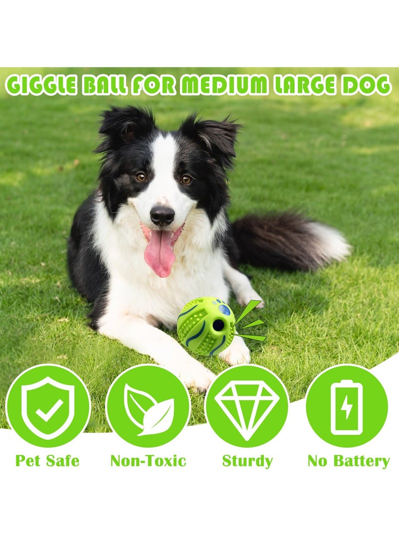 SYOSI Interactive Dog Toy Ball, Giggle Ball for Dog, 3.94in Pet Chew Toy Ball, Interactive Training Ball for Medium Large Dog, Safe and Non-Toxic PVC Ball - Image 5