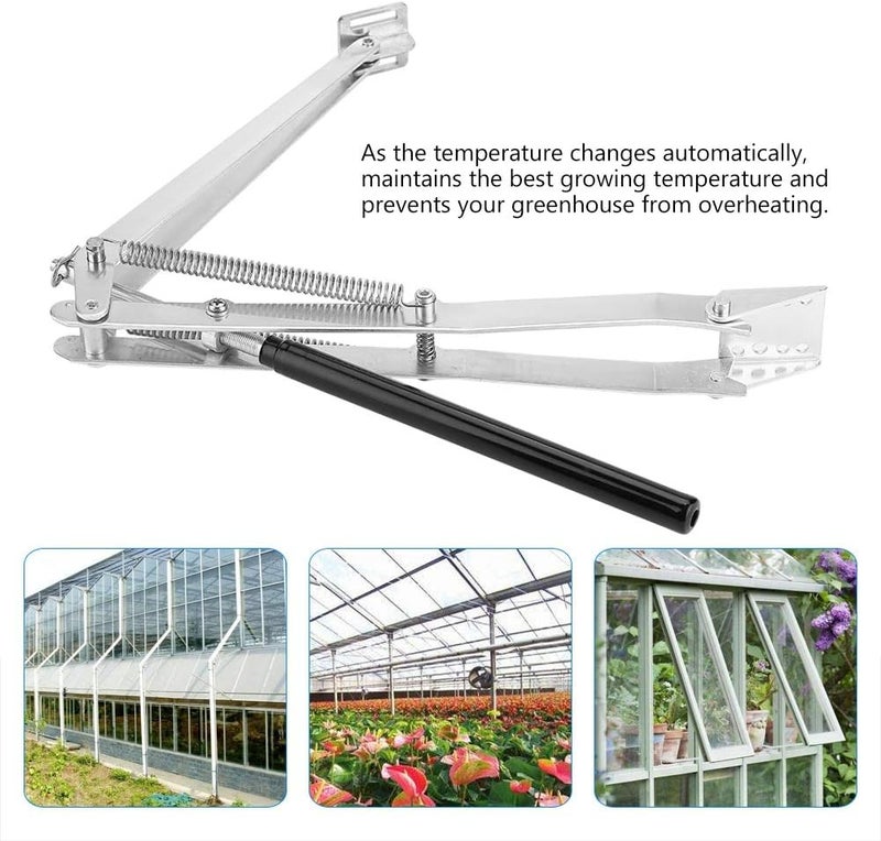 Haofy Greenhouse Auto Vent Opener Stainless Steel Automatic Window Opener Kit with Temperature Sensor, Heat Sensitive Opener Replacement for Roof Ventilation, Universal Gardening Vent Tool (Dual Spring) - Image 3