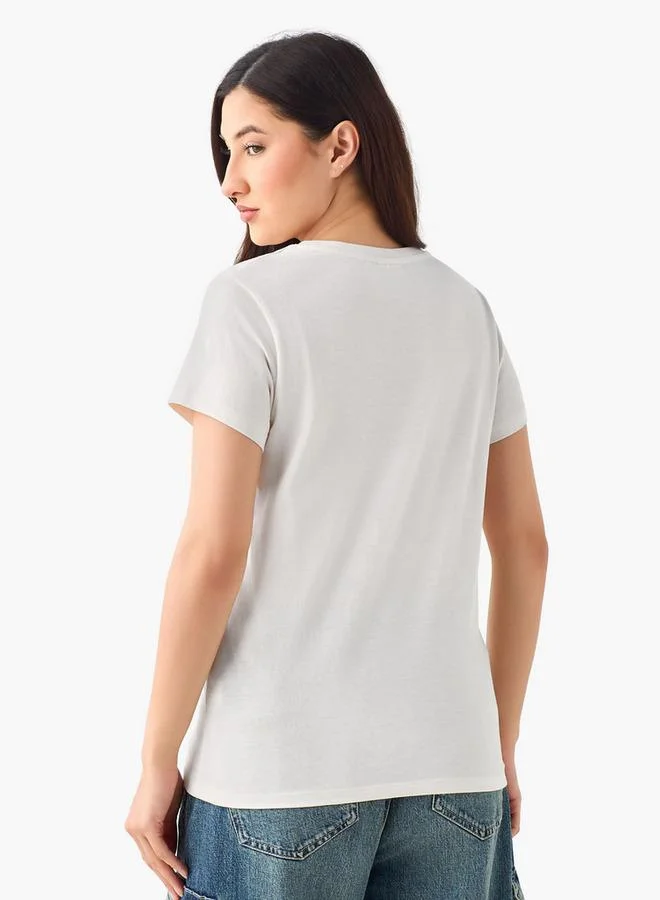 SP Characters  Cotton T-shirt with Mustang Print for Women | Best Price UAE