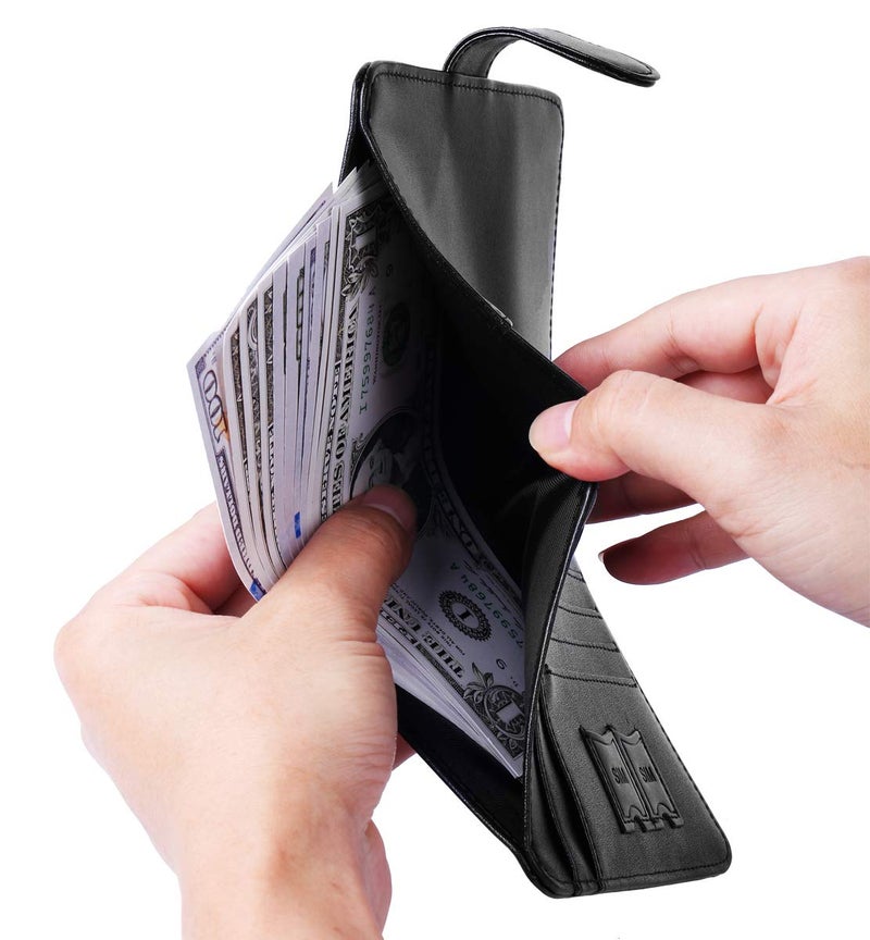 PASCACOO Passport Holder Cover Wallet RFID Blocking Leather Card Case Travel Accessories for Women Men (#Black) - Image 4