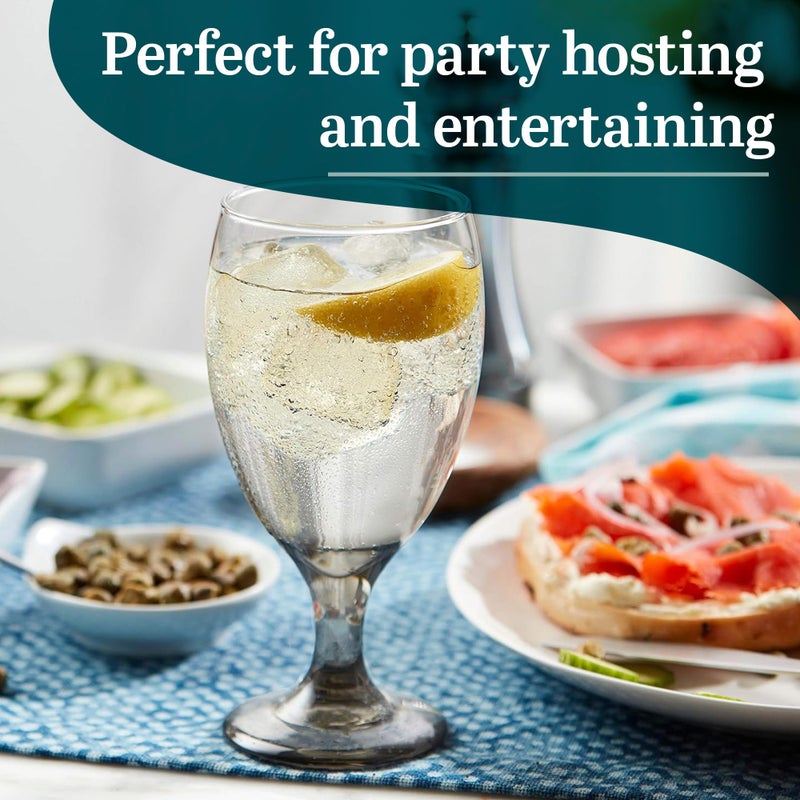 Libbey Classic Clear Glass Goblets Set of 12, Dishwasher Safe Drinking Goblets for Iced Tea, Sangria, and More, Ideal Goblet Glassware for Parties - Image 4