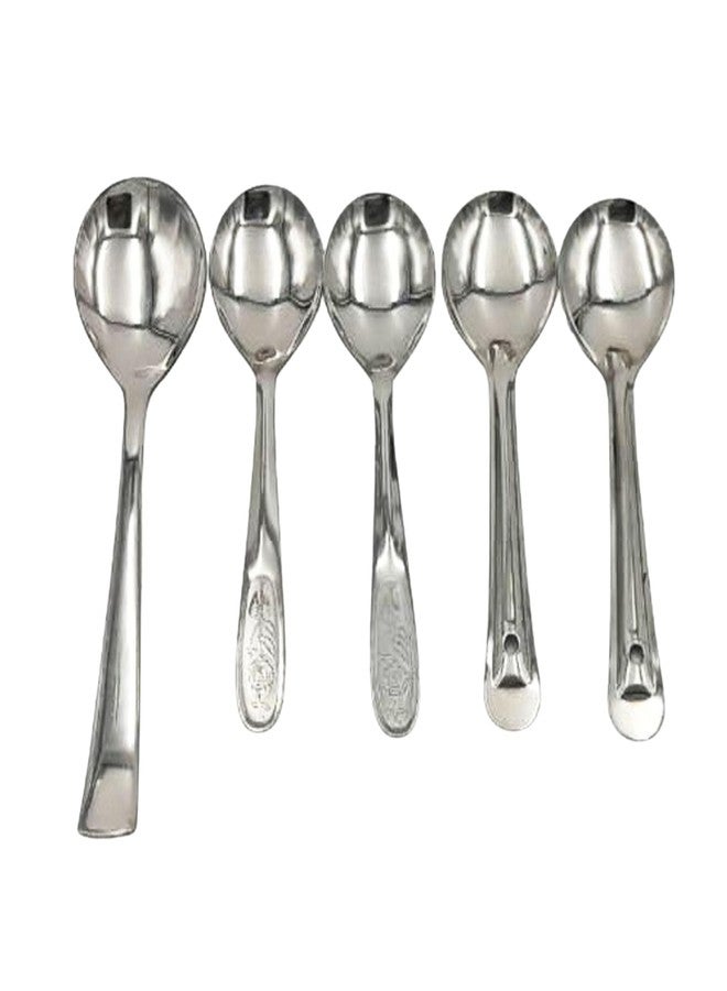 SHLINCO Stainless Steel Serving Spoons Set, Large Kitchen Spoons, 5 Pieces - Image 1