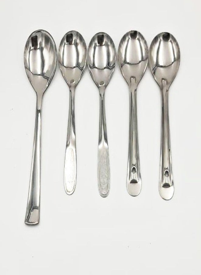 SHLINCO Stainless Steel Serving Spoons Set, Large Kitchen Spoons, 5 Pieces - Image 3
