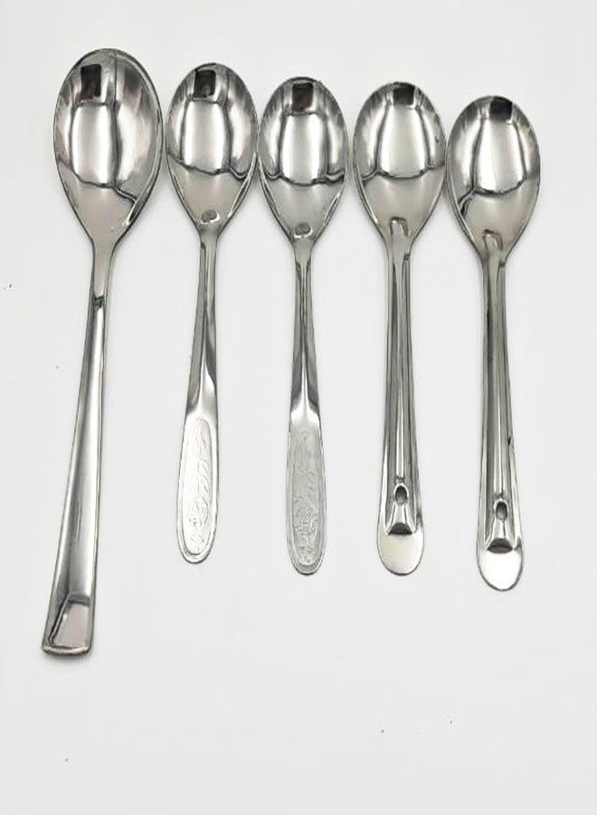 SHLINCO Stainless Steel Serving Spoons Set, Large Kitchen Spoons, 5 Pieces - Image 4