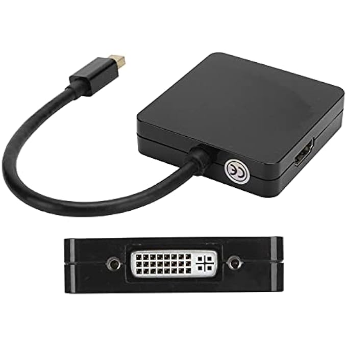 rayihni DISPLAYPORT VIDEO ADAPTER, 3 IN 1 DISPLAYPORT TO HDMI ADAPTER 1080P HD FOR COMPUTER FOR TV FOR PROJECTOR(BLACK) - Image 2