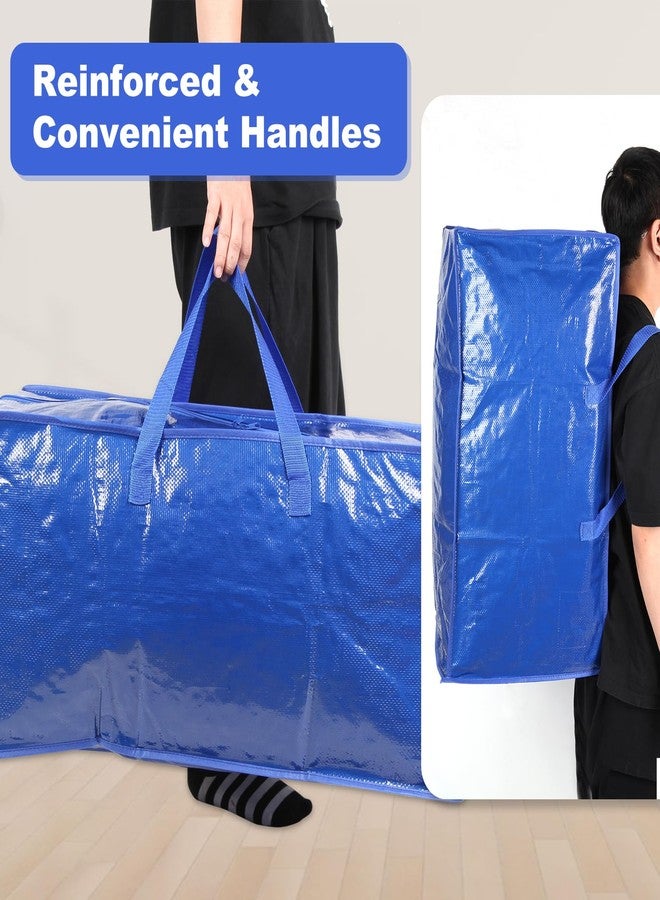 yeload Blue Moving Bags - 20 Pack Extra Large Heavy Duty Storage Bags With Zipper & Reinforce Handles | 29x14x13 Inch Moving Tote Bags Bulk For Clothing, Shoes, Travel - Image 3