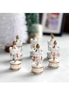 Bimotif Christmas ornament, carousel, 8.5 cm White (6 pieces)  - Image 1