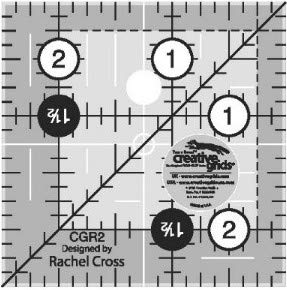 Creative Grids - 6 Square Quilt Rulers - 2.5", 3.5", 4.5", 5.5", 6.5", 7.5" - Image 2