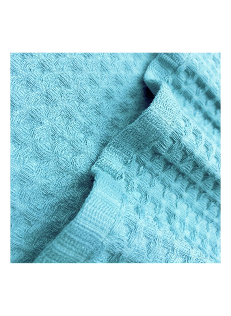 منشفة حمام على الطراز الياباني (70 * 140 سم) ، امتصاص مياه عالية ، تجفيف سريع ، ناعم ، منشفة حمام ذات جودة فندقية ومنتجع صحي (أزرق أخضر ، منشفة حمام 2 قطعة) - Image 4