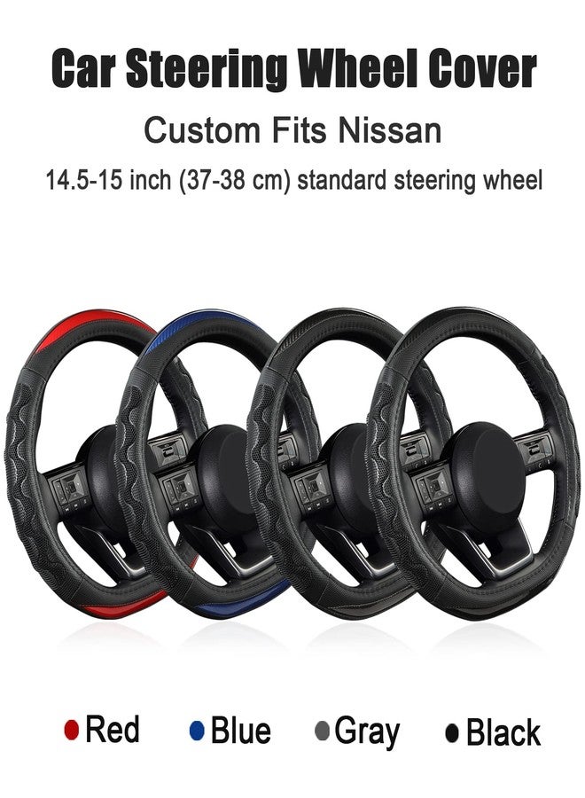 GIANT PANDA Steering Wheel Cover for Nissan Altima Rogue - Car Steering Wheel Cover for Nissan D Shape - Blue, For Rogue-D (SWND04) - Image 5