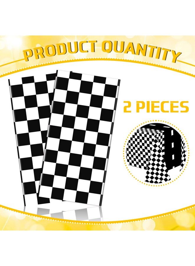 Irenare زينة عيد الميلاد للسيارات، لوازم حفلات السباق، مفرش طاولة على شكل طريق، مفرش طاولة على شكل مضمار السباق، مفارش طاولة على شكل مضمار السباق للأطفال، حفلة عيد ميلاد بموضوع سيارة سباق، 54 × 108 بوصة (نمط كلاسيكي، ورقتان) - Image 5