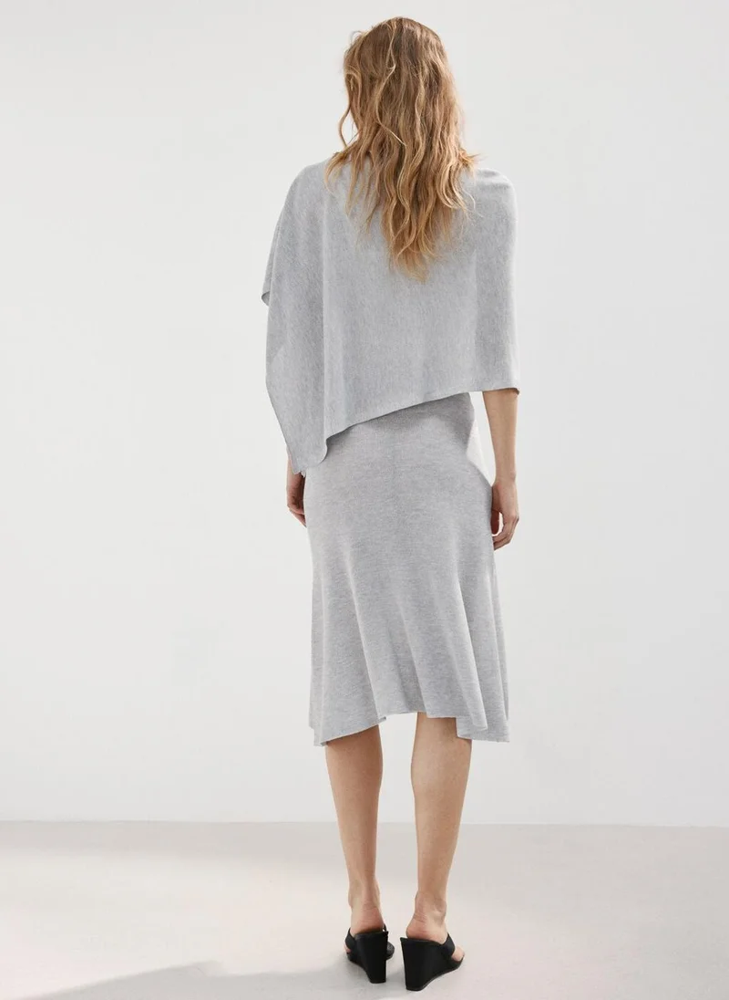مانجو Asymmetrical knitted cape