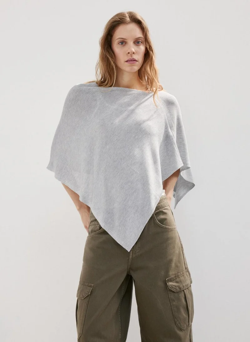 مانجو Asymmetrical knitted cape