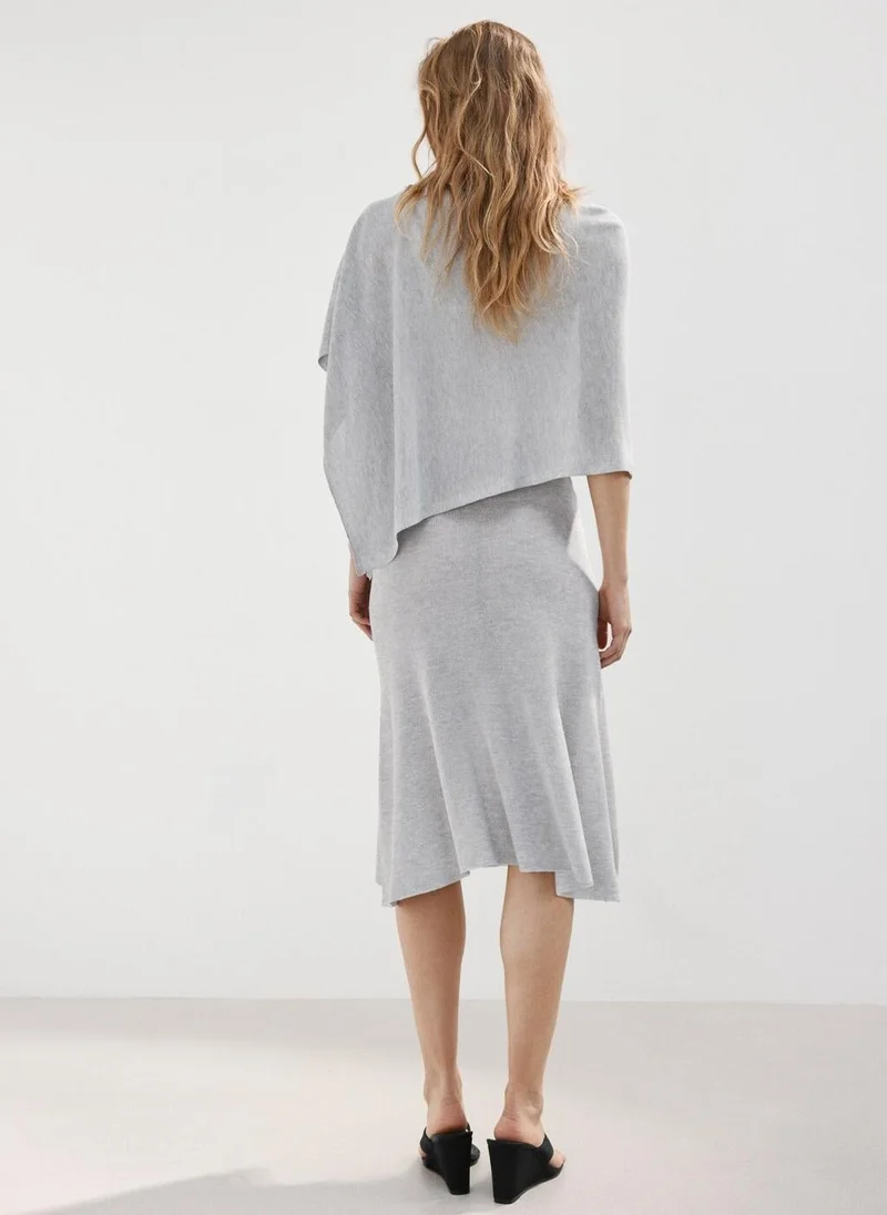 مانجو Asymmetrical knitted cape