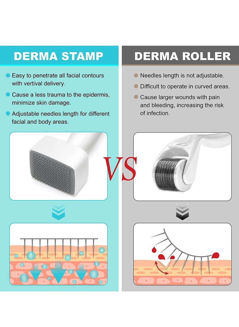 قلم إبر دقيقة احترافي من التيتانيوم مع إبر قابلة للتعديل من الفولاذ المقاوم للصدأ - أداة للعناية بالبشرة والجمال للوجه والجسم والشعر ونمو اللحية - بكرة إبر دقيقة بأطوال إبر قابلة للتخصيص - Image 3